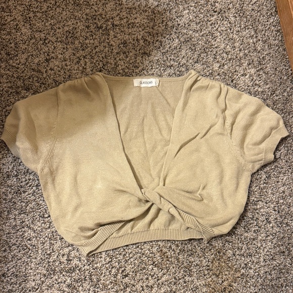 Glassons Women's Tan Knitted Top - Picture 1 of 3
